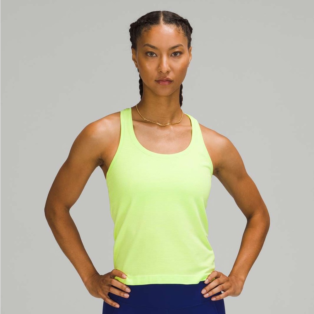 Swiftly Tech Racerback Tank *Race length (Neon green)